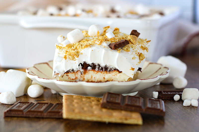 picture of s'more lush dessert