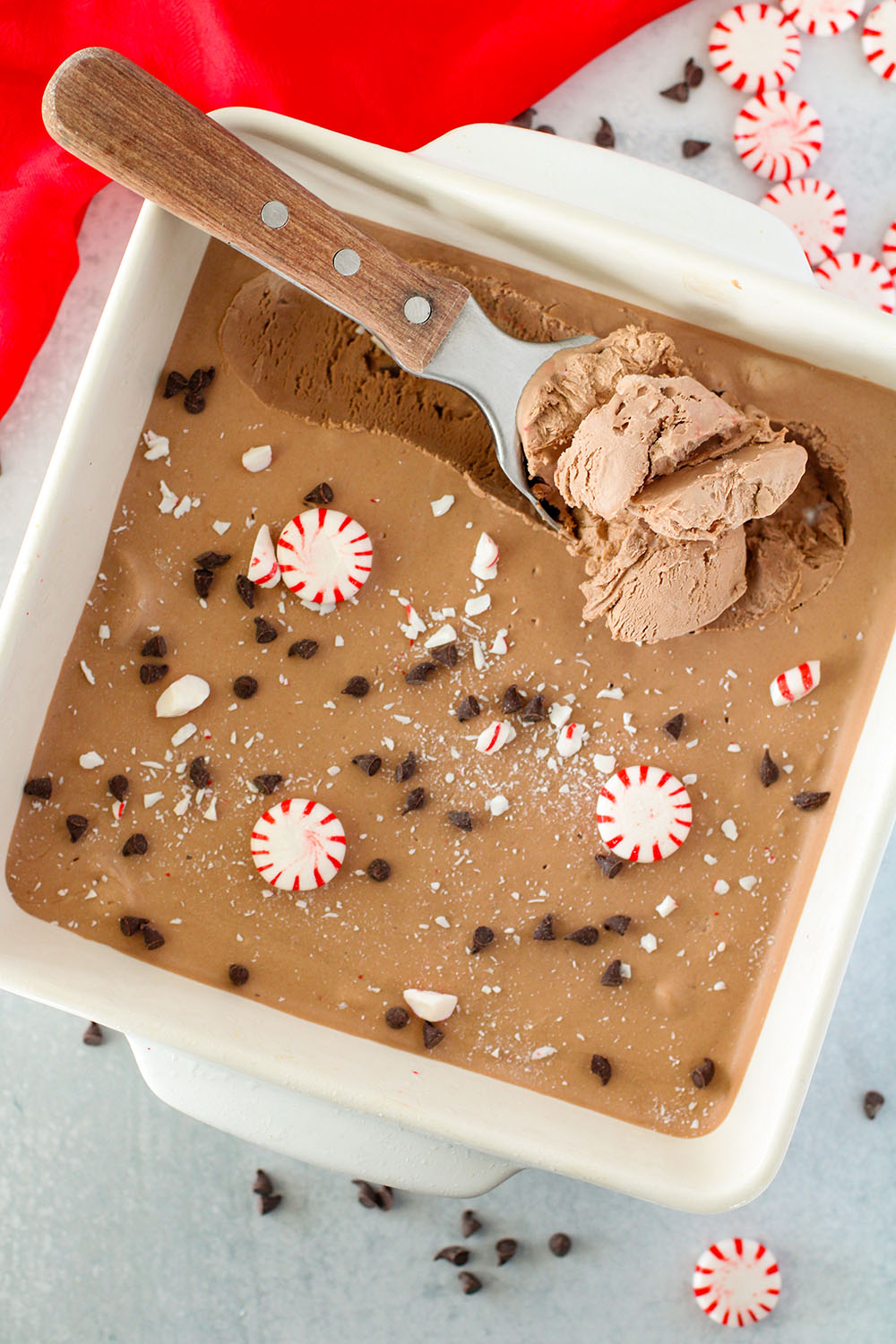 peppermint mocha ice cream recipe in dish