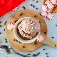 peppermint mocha ice cream recipe in dish