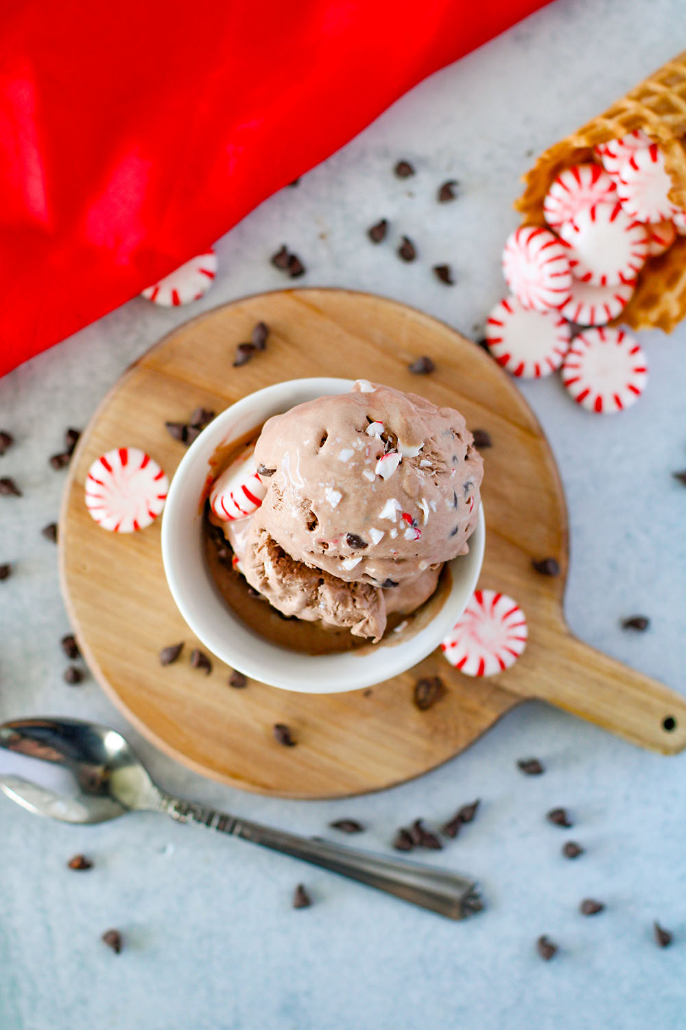 peppermint mocha ice cream recipe in dish