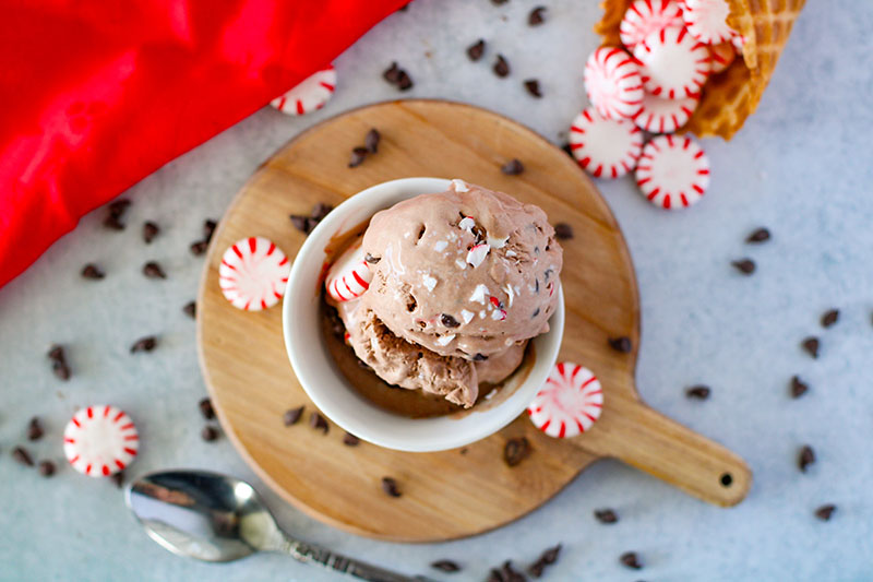 peppermint mocha ice cream recipe in dish