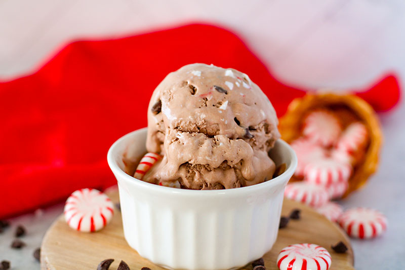 peppermint mocha ice cream recipe in dish