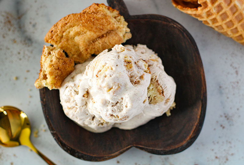 picture of Snickerdoodle Cookie Ice Cream Recipe for no-churn ice cream