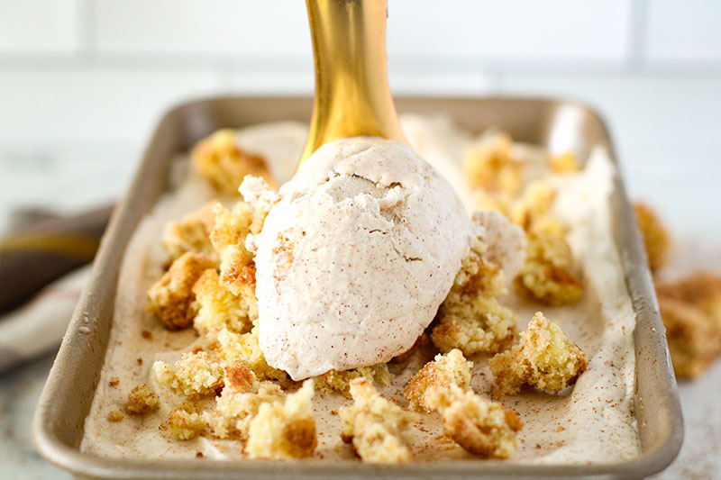 picture of Snickerdoodle Cookie Ice Cream Recipe for no-churn ice cream