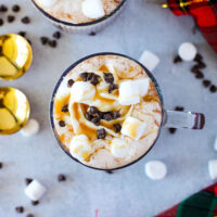 picture of homemade caramel hot cocoa