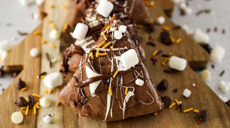 delicious and chocolatey hot cocoa scones