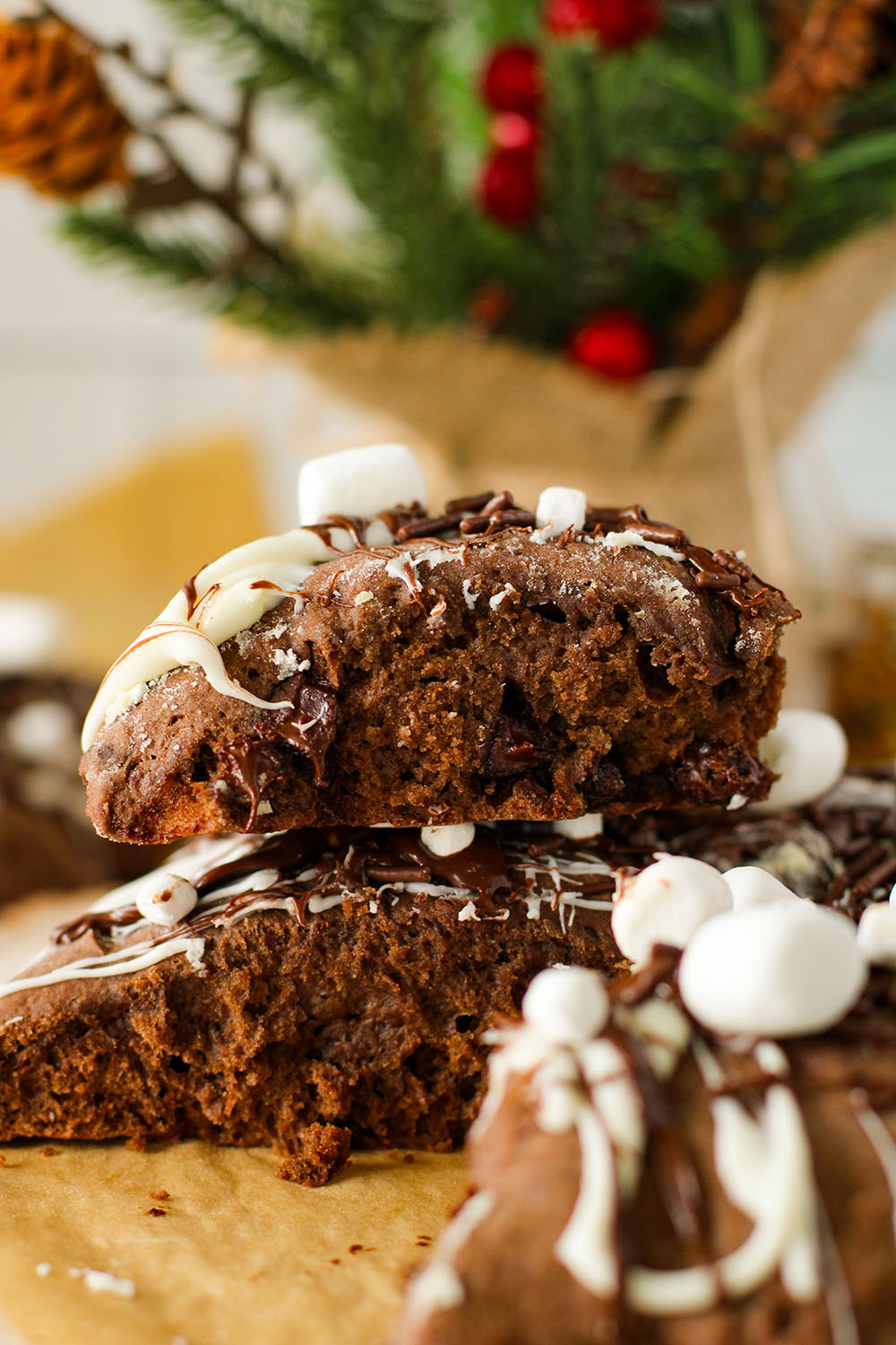 delicious and chocolatey hot cocoa scones