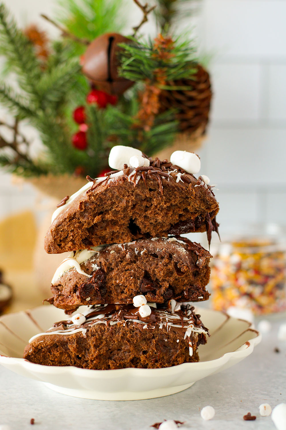 delicious and chocolatey hot cocoa scones