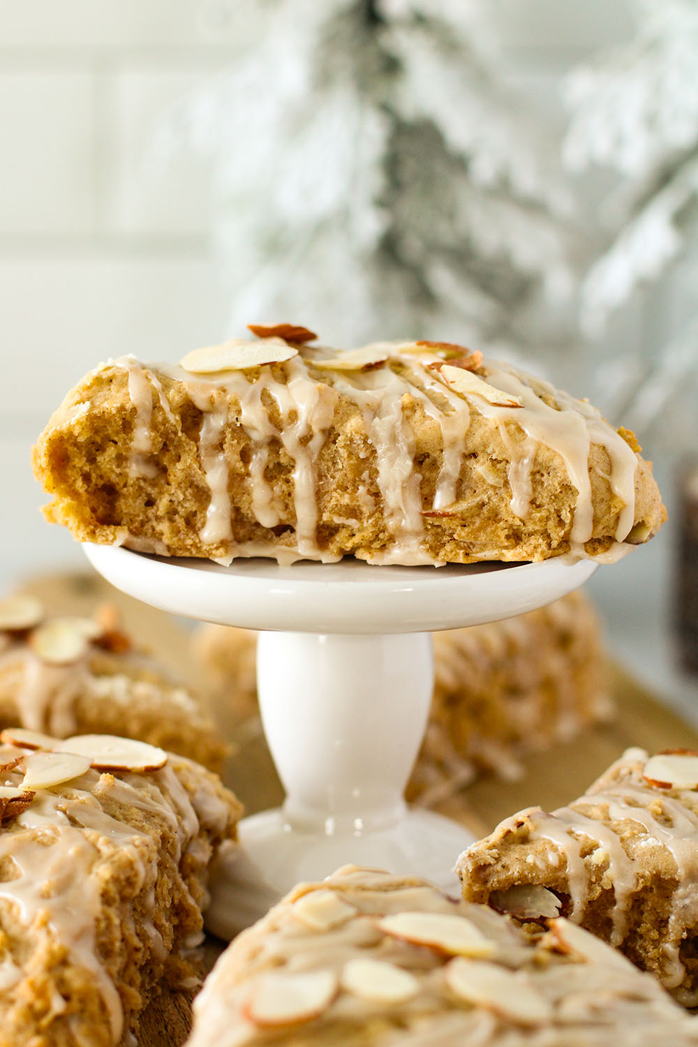 delicious & flavorful chai almond scones sitting on a table