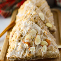 delicious & flavorful chai almond scones sitting on a table