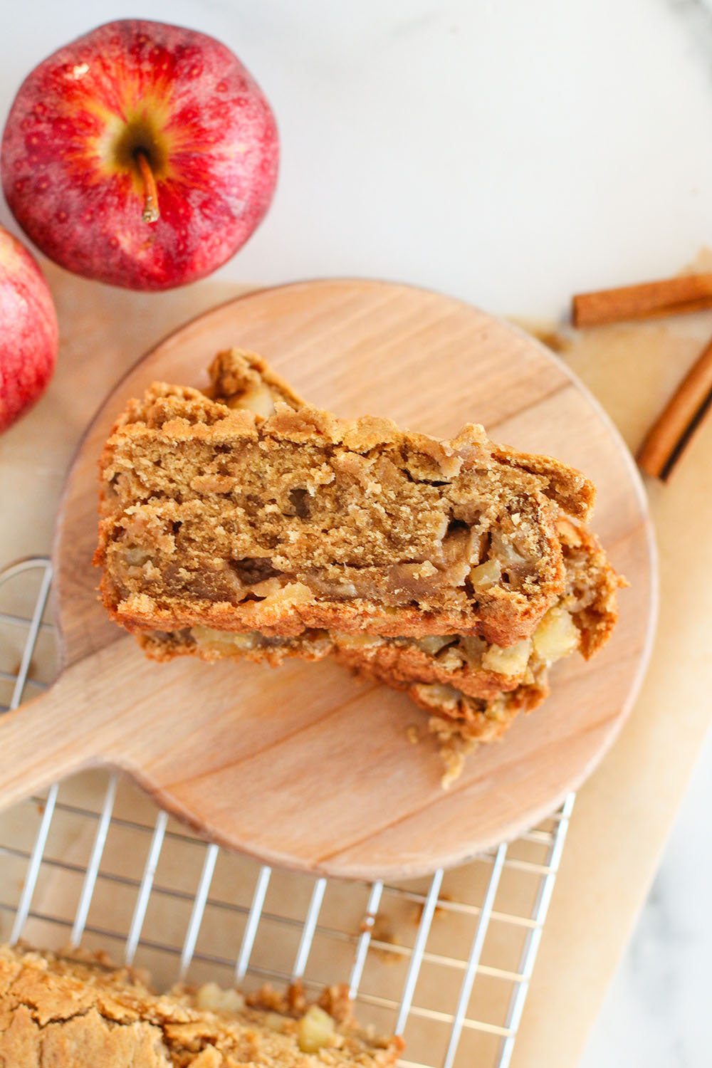 picture of apple chai bread slice